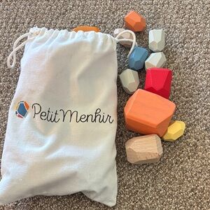 Colorful Wooden Building Blocks Set